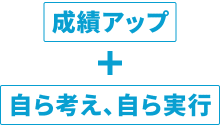 成績アップ+自ら考え、自ら実行